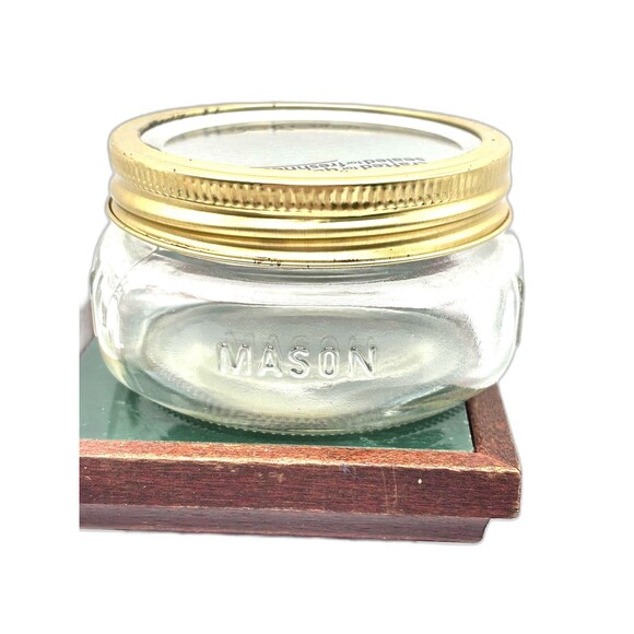 Ball Clear WIDE MOUTH 1/2 Pint Squatty Mason Jar With Lid - Picture 3 of 9